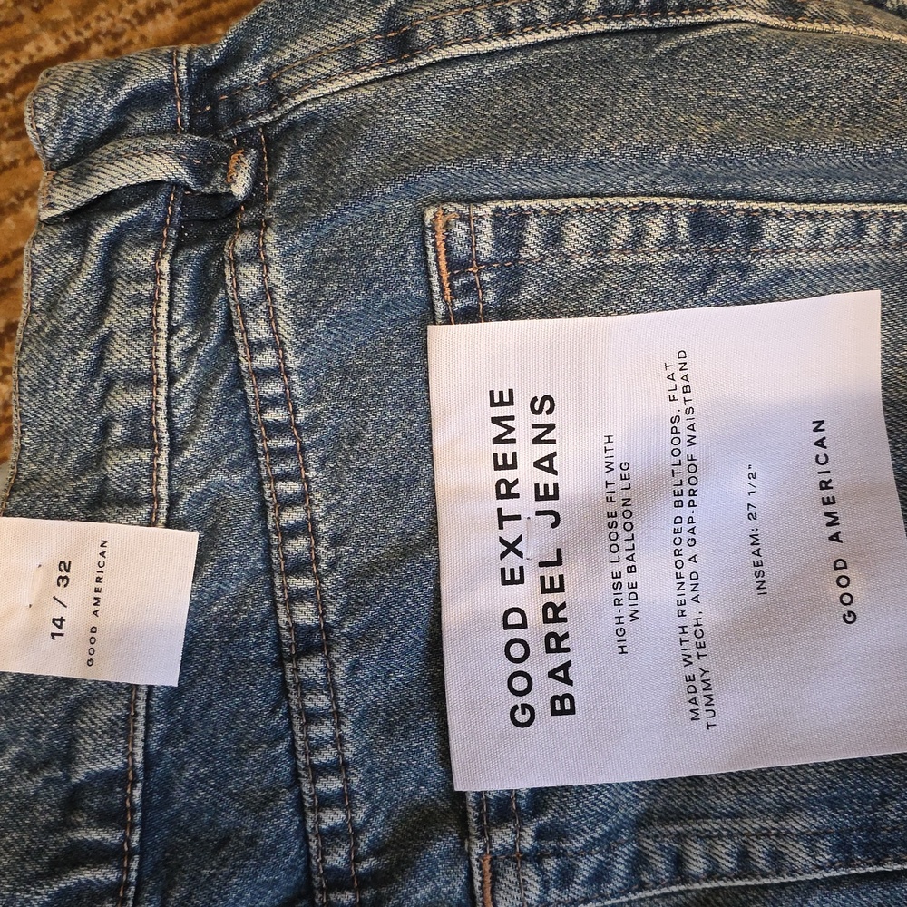 Good American Good Extreme Barrel Jeans Multiple Sizes 4, 14 - Picture 14 of 15
